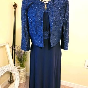 Semi Formal Navy 2 Piece Dress